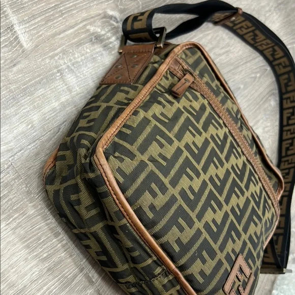Fendi Brown FF Monogram Zucca Crossbody Bag
