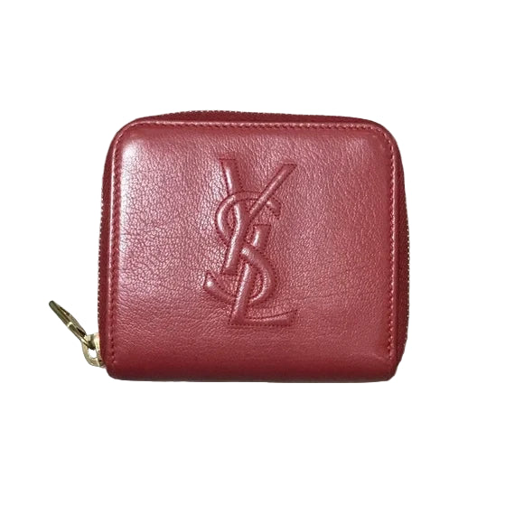 Yves Saint Laurent Red Leather Wallet