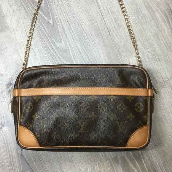 Louis Vuitton Brown and Tan Monogram Shoulder Bag