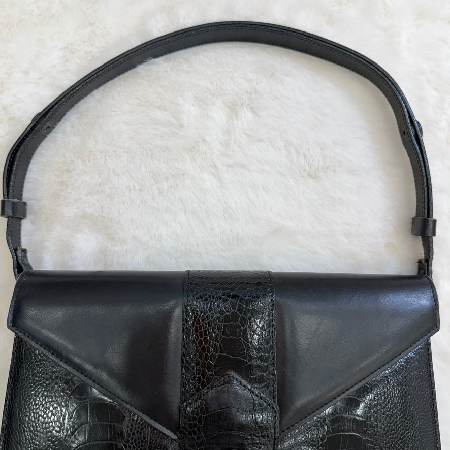 YSL Yves Saint Laurent Black Leather Shoulder Bag