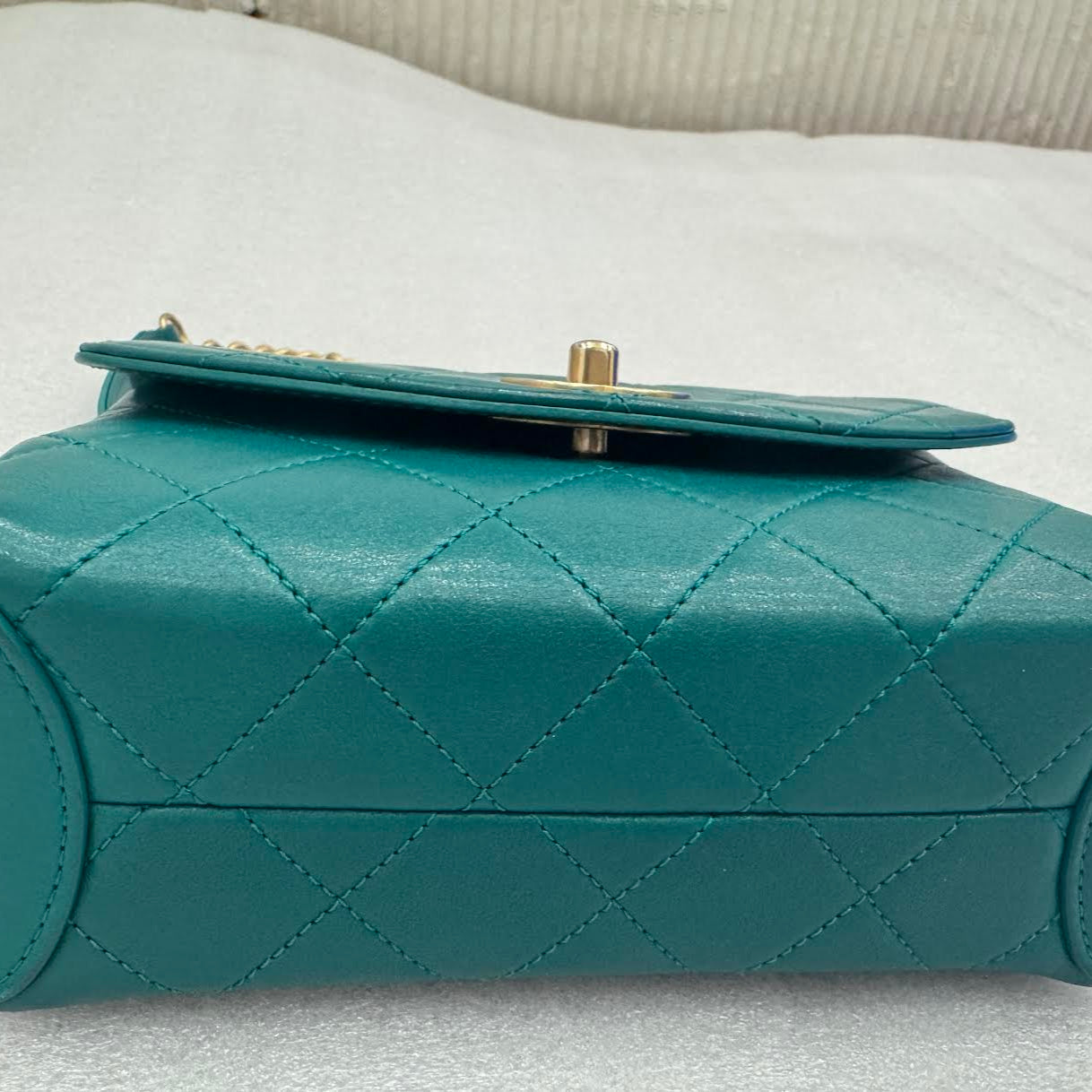 CHANEL Green Spirit Top Handle Crossbody Bag