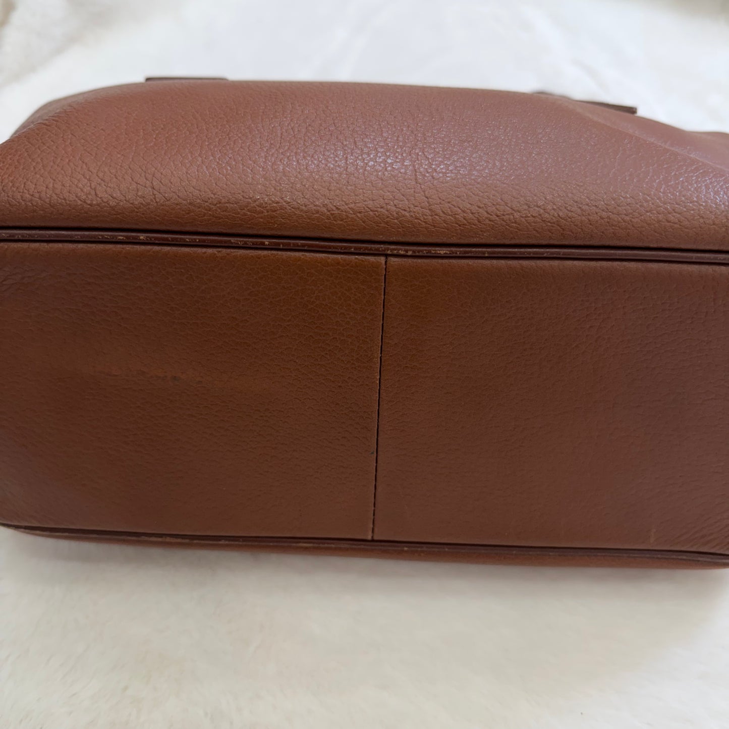 Burberry Brown Leather Boston Bag