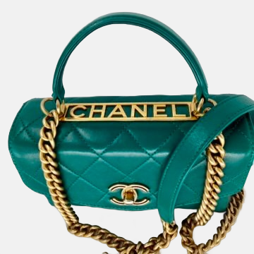 CHANEL Green Spirit Top Handle Crossbody Bag