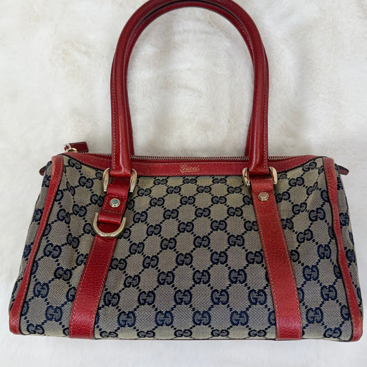 Gucci Red Abbey Boston Bag