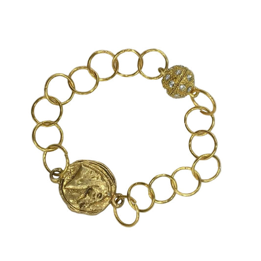 CHANEL gold upcycle bracelet