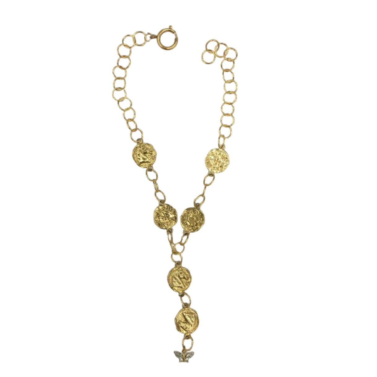 Authentic CHANEL gold upcycle necklace with 6x double-sided Medallions