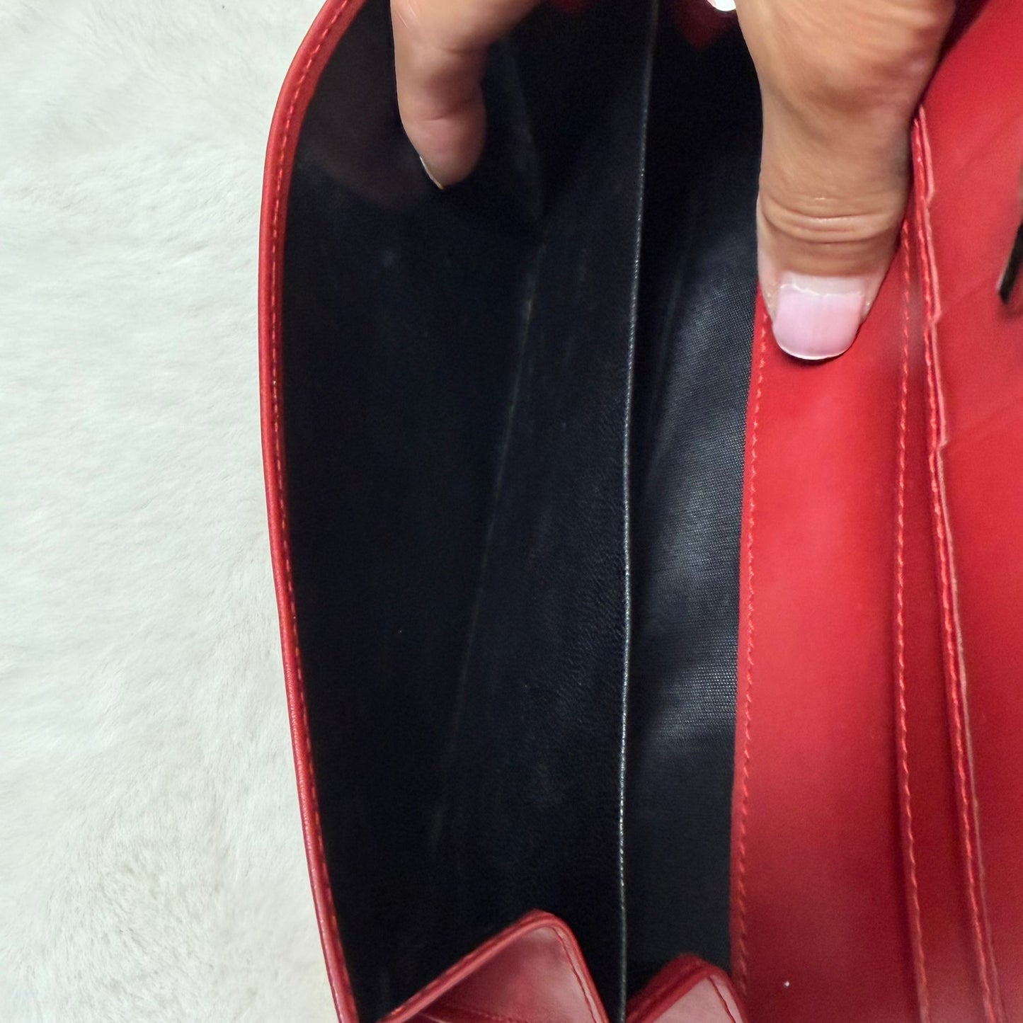 Gucci GG Monogram Red Jackie Vintage Long Wallet