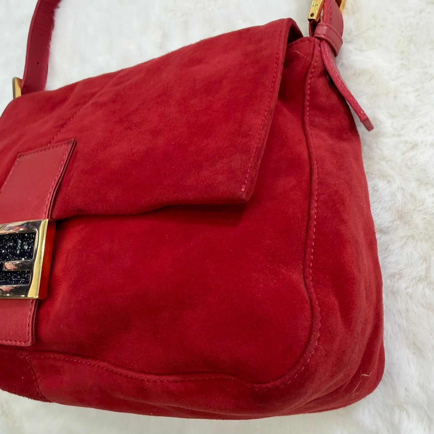 Fendi Red Mamma Baguette Shoulder bag