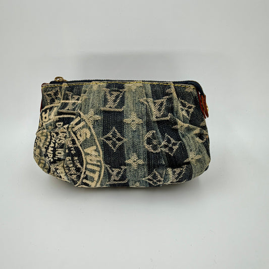 Louis Vuitton Blue Denim Pouch