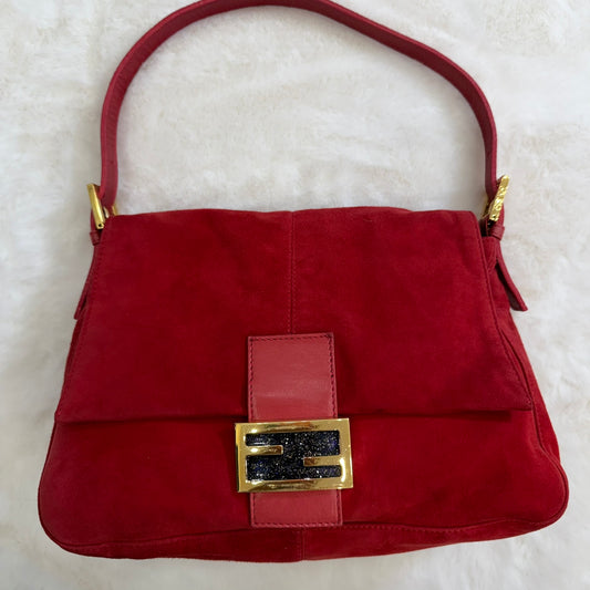 Fendi Red Mamma Baguette Shoulder bag