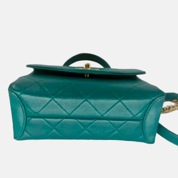 CHANEL Green Spirit Top Handle Crossbody Bag