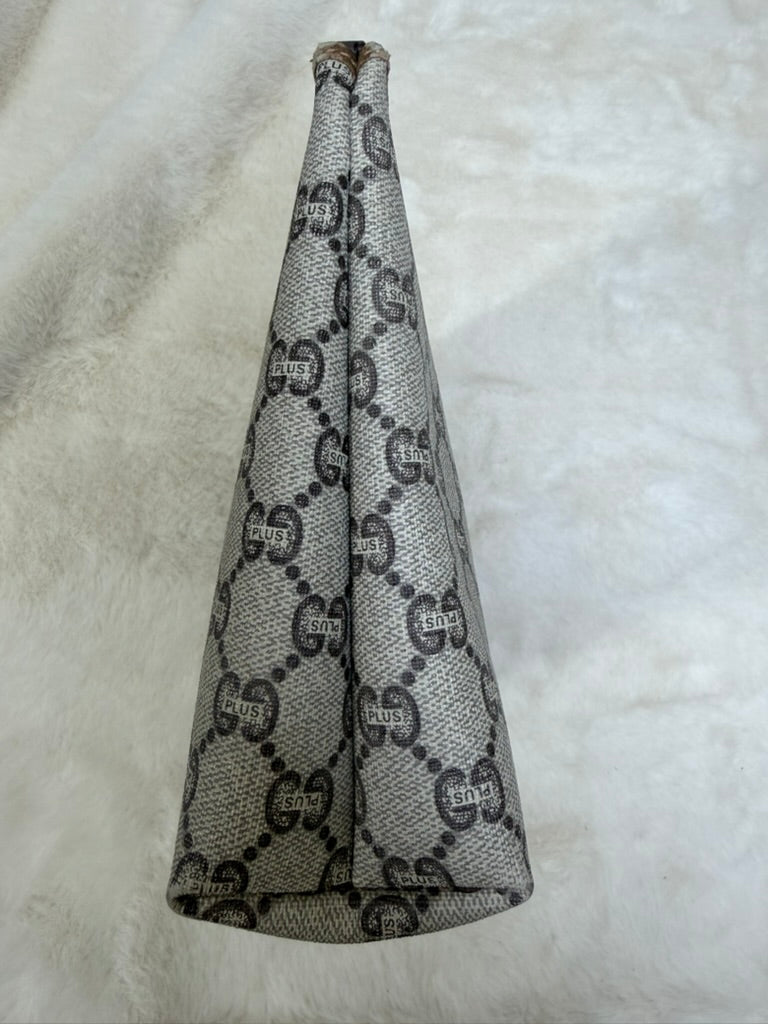 Gucci Cream and Brown Cosmetic Bag with Iconic Monogram
