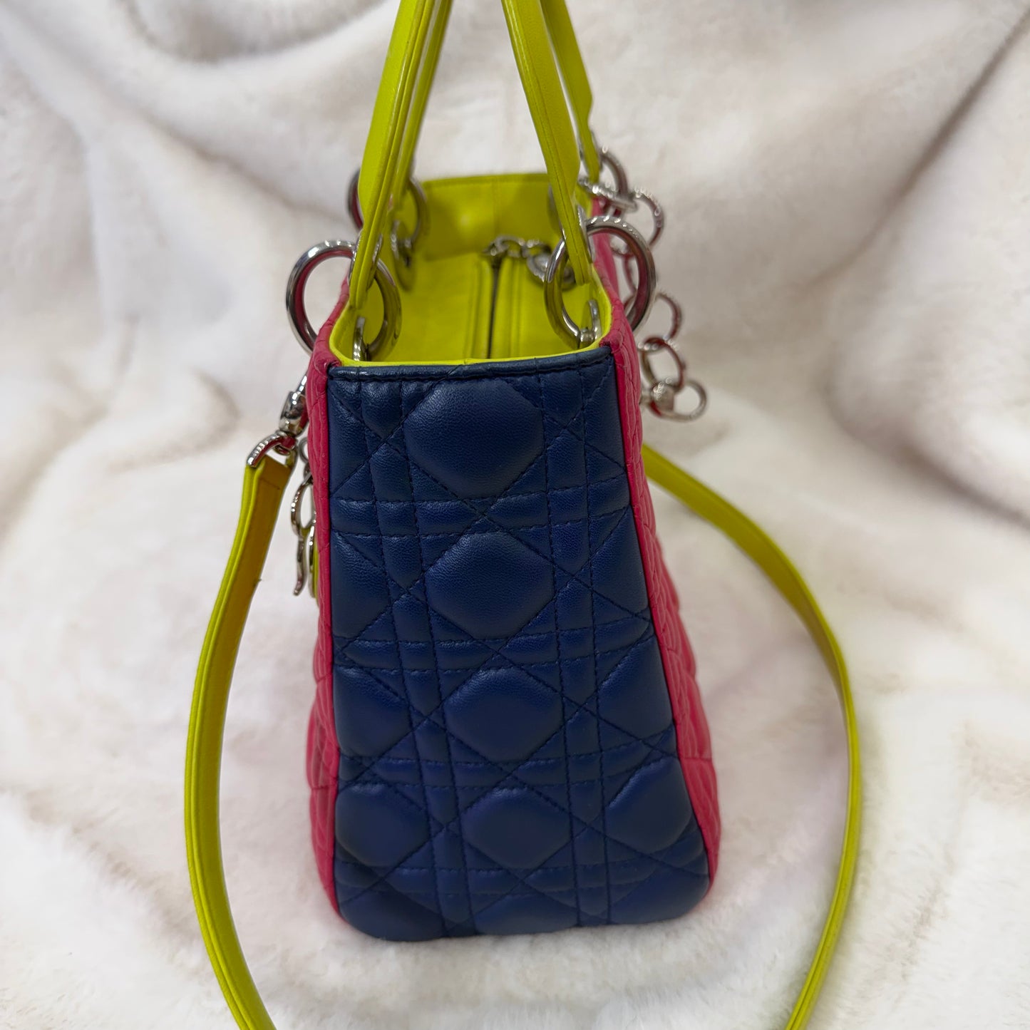 Christian Dior Lady Dior Tricolor Medium Crossbody Bag