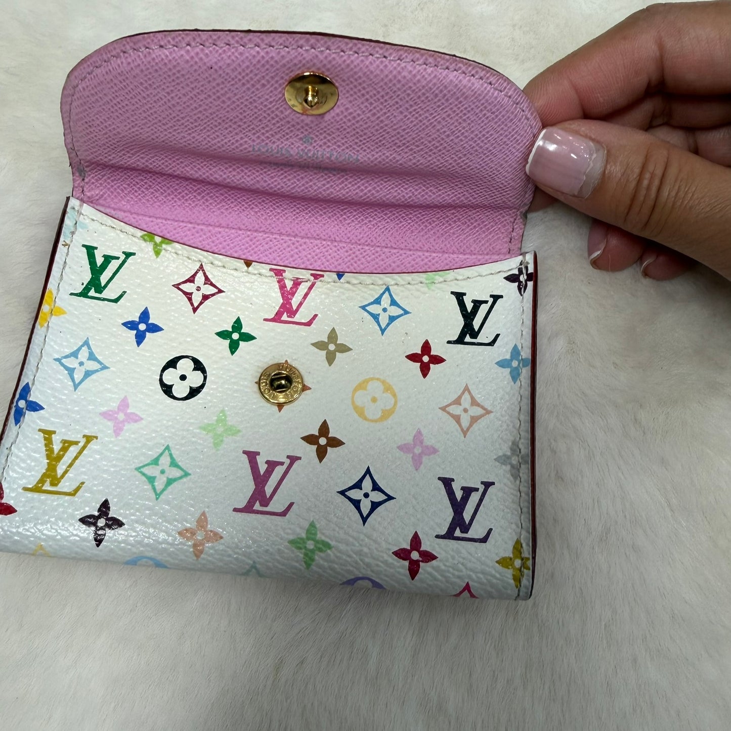 Louis Vuitton White Murakami Wallet