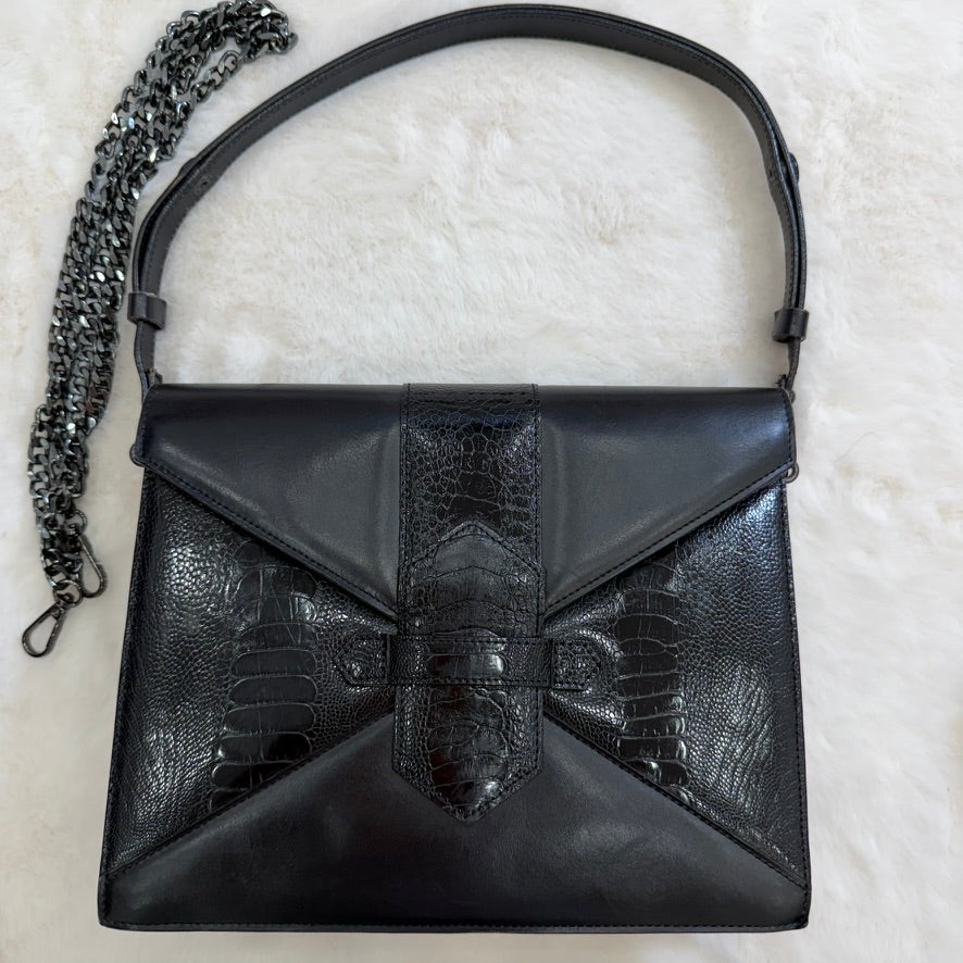 YSL Yves Saint Laurent Black Leather Shoulder Bag