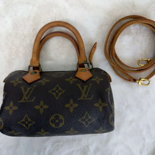 Louis Vuitton Brown Monogram Mini Speedy Crossbody Bag