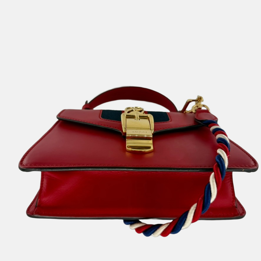 Gucci Sylvie Red Shoulder Bag Leather Small