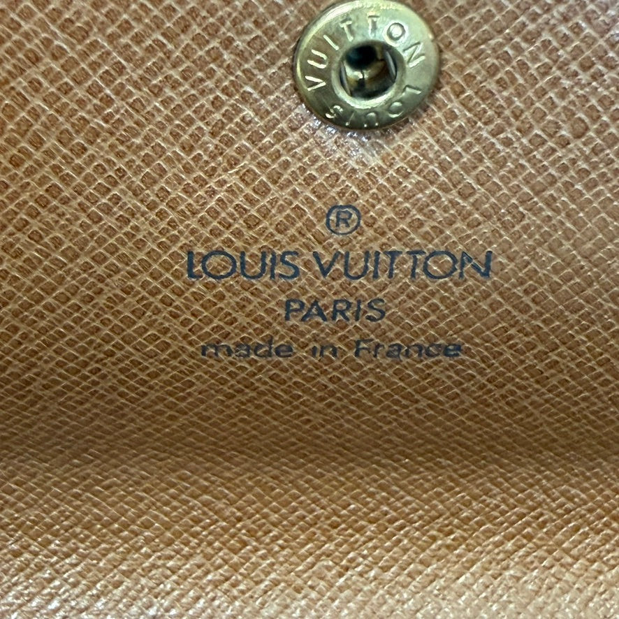 Louis Vuitton Dark Brown Sarah Wallet in Monogram canvas