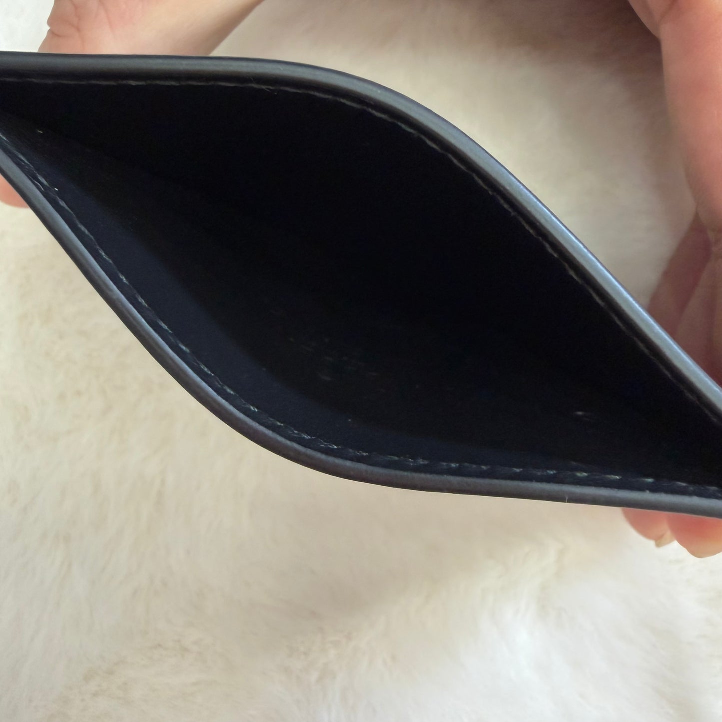Gucci Micro Guccisima Black Leather Card Holder