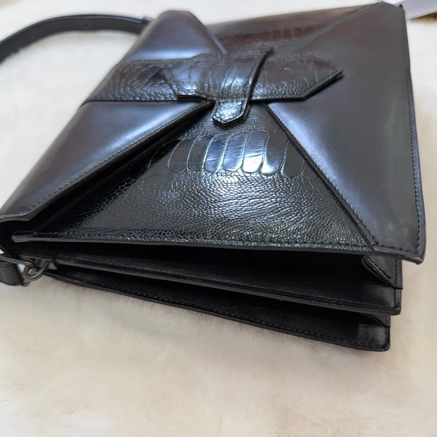 YSL Yves Saint Laurent Black Leather Shoulder Bag