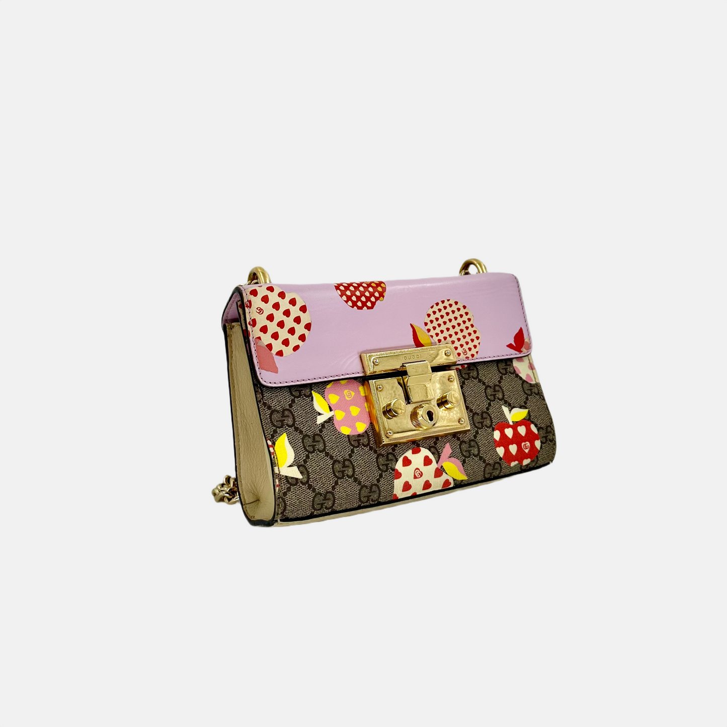 Gucci GG Supreme Monogram Les Pommes Small Padlock shoulder bag