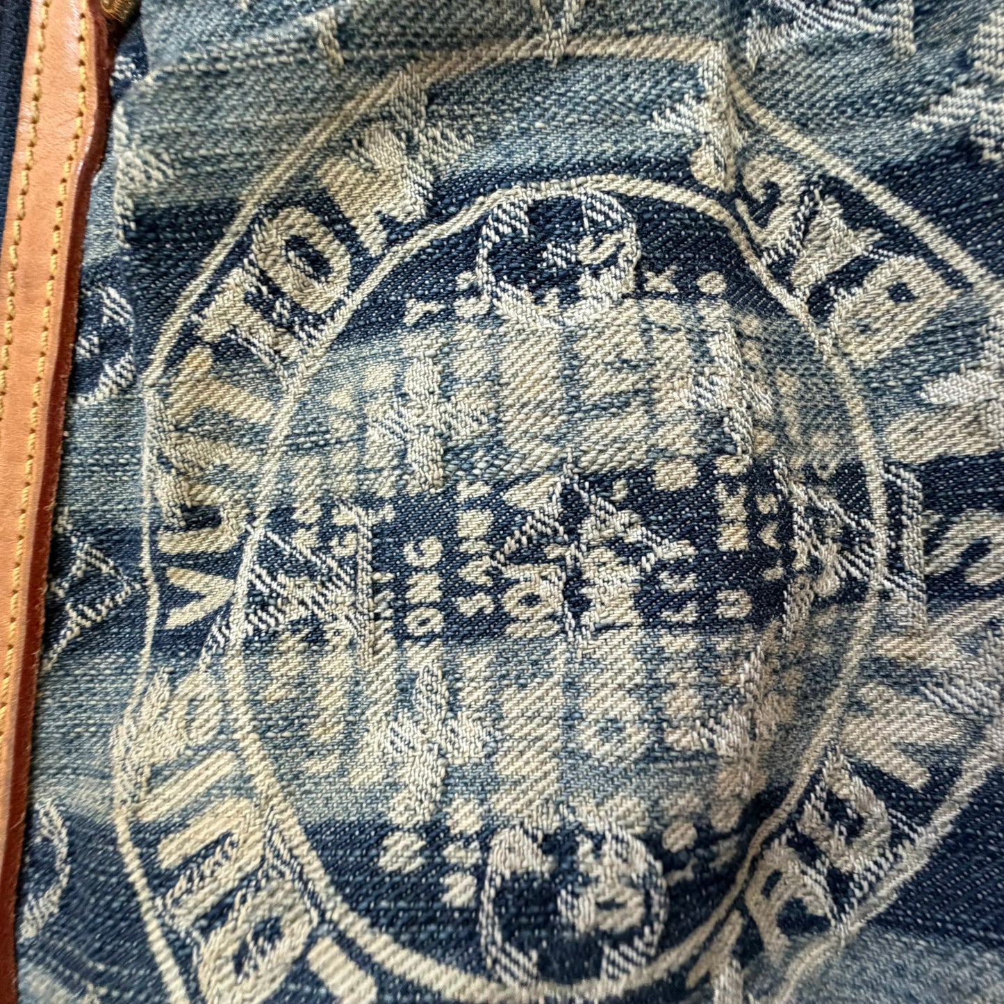 Louis Vuitton Denim Raye Porte Epaule MM shoulder/crossbody bag.