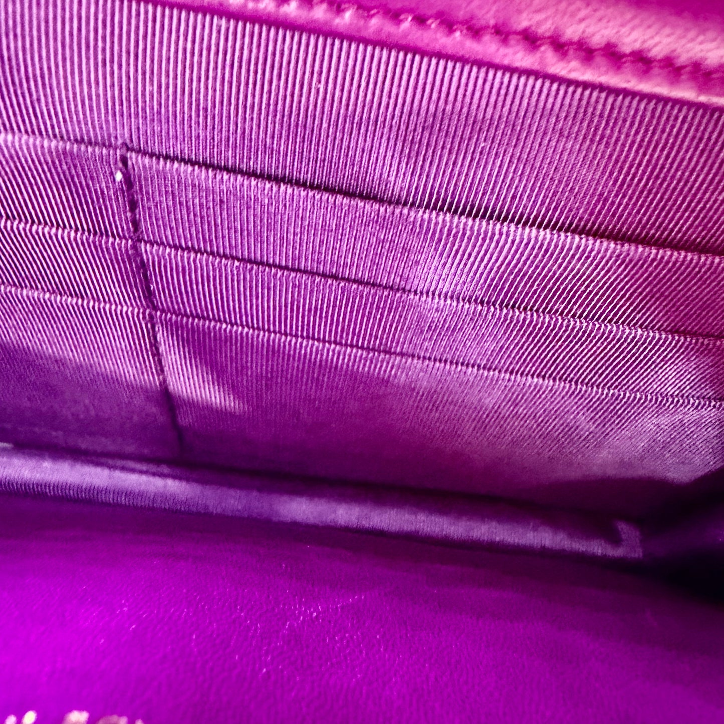 Chanel Purple Lambskin Matelasse WOC