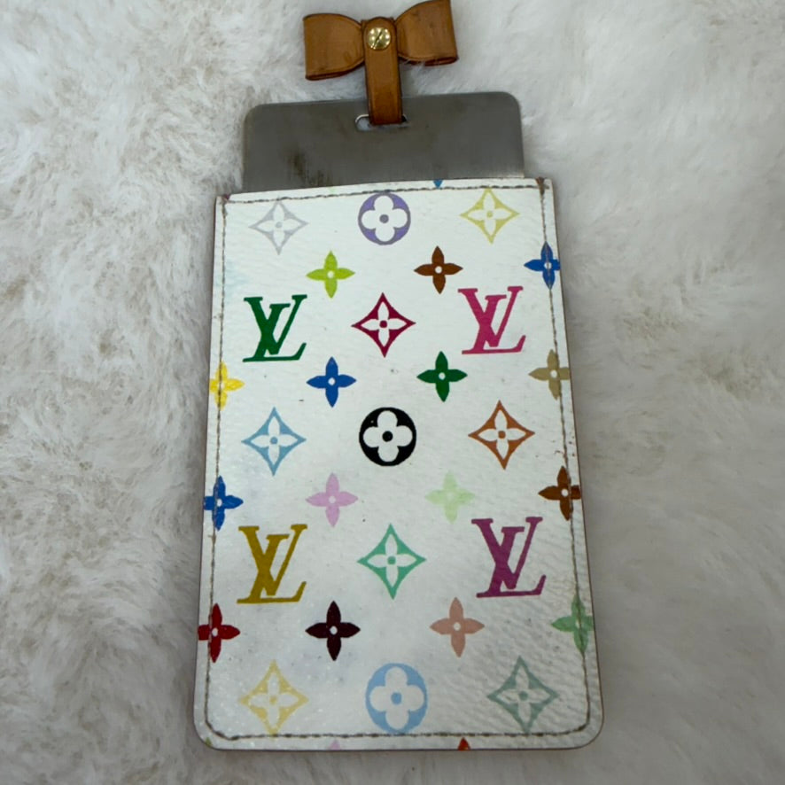 Louis Vuitton White Murakami Monogram Card Holder and Mirror