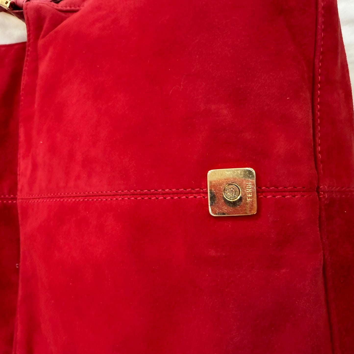 Fendi Red Mamma Baguette Shoulder bag