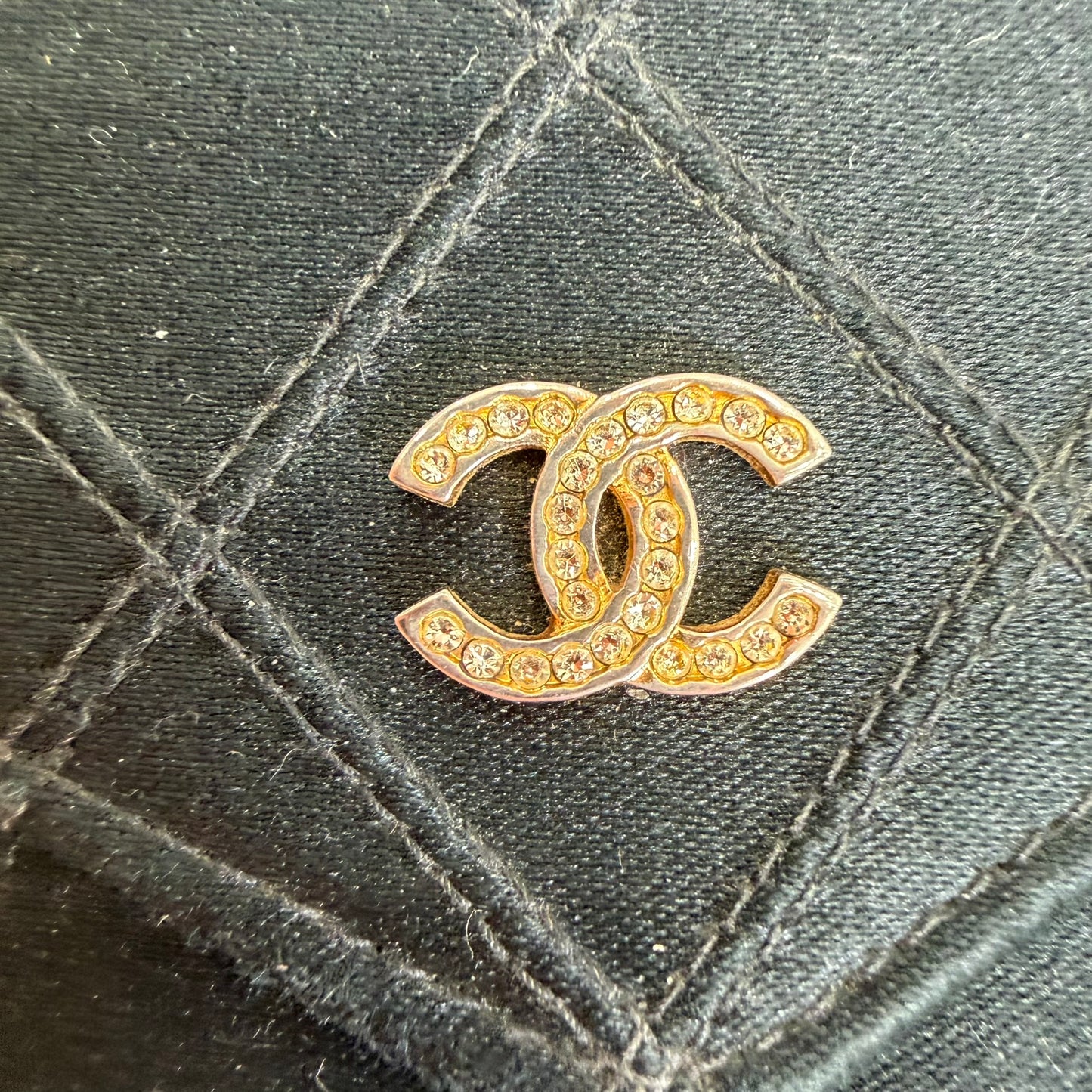 Chanel Black Fabric CoCo Mark Wallet