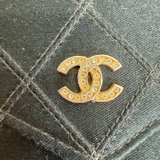 Chanel Black Fabric CoCo Mark Wallet