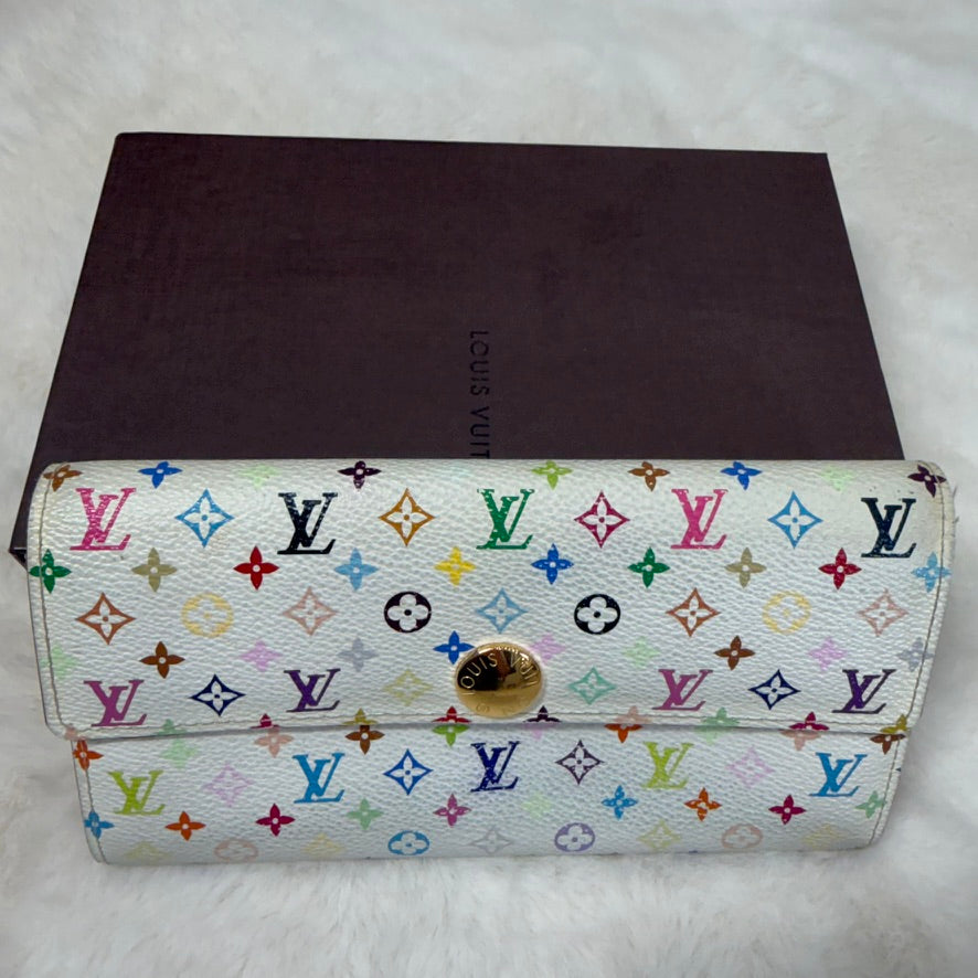 Louis Vuitton White Murakami Wallet