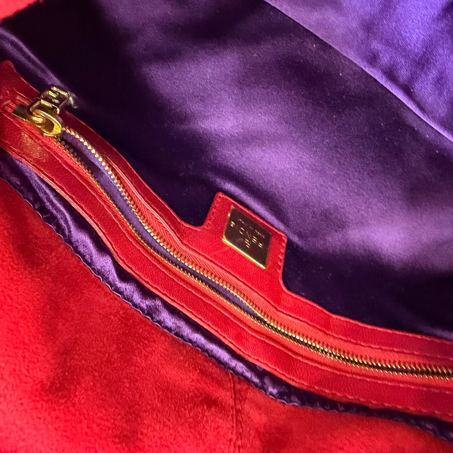 Fendi Red Mamma Baguette Shoulder bag