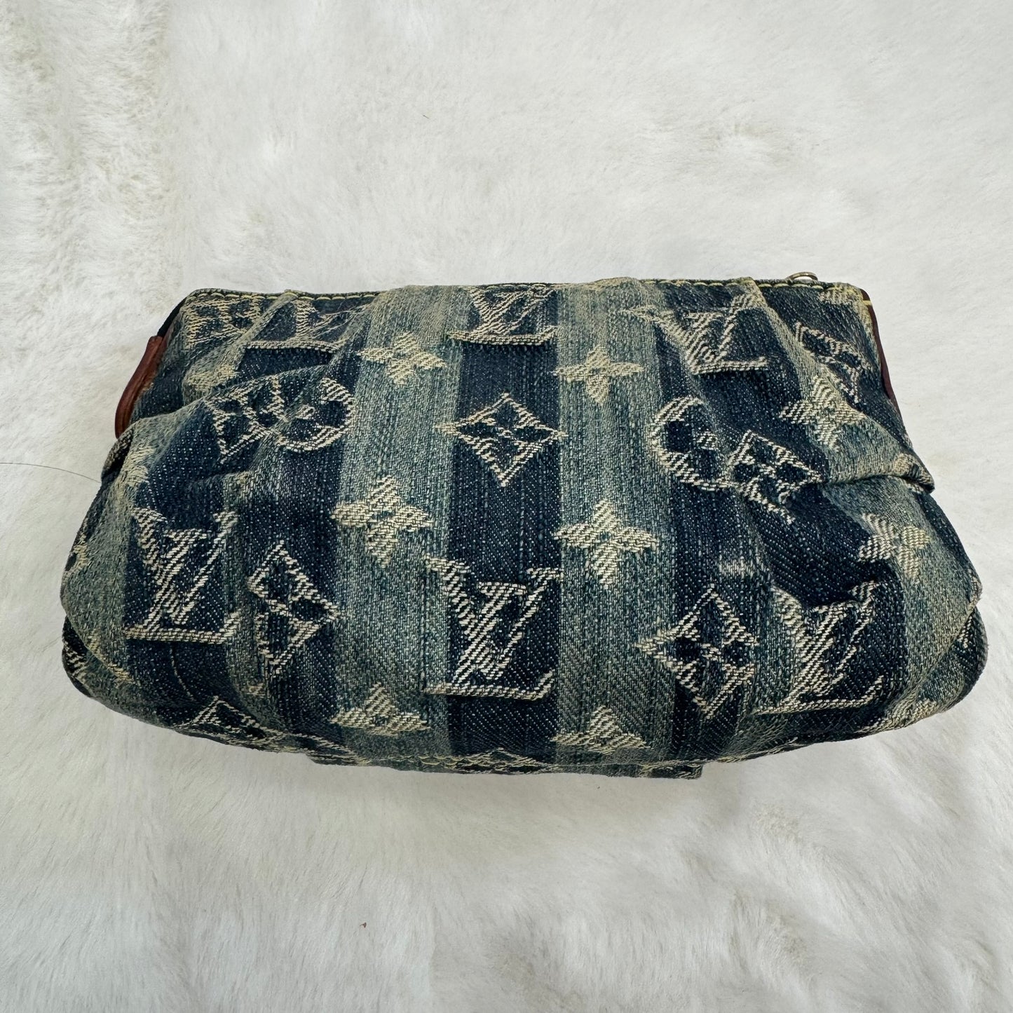Louis Vuitton Blue Denim Pouch