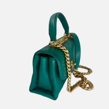 CHANEL Green Spirit Top Handle Crossbody Bag