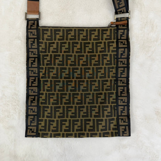 Fendi Zucca canvas and leather Crossbody Tote bag
