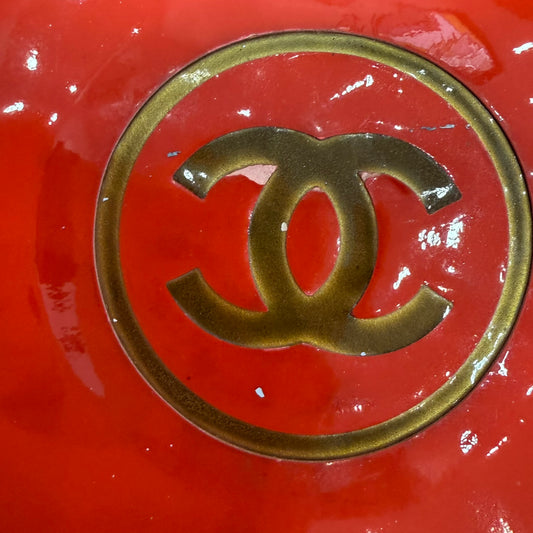 Chanel Red Patent Leather Long Wallet