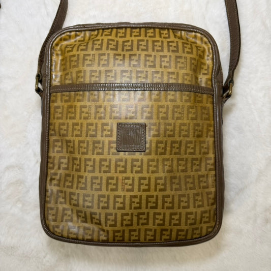 Fendi Tan and Brown Messenger Bag