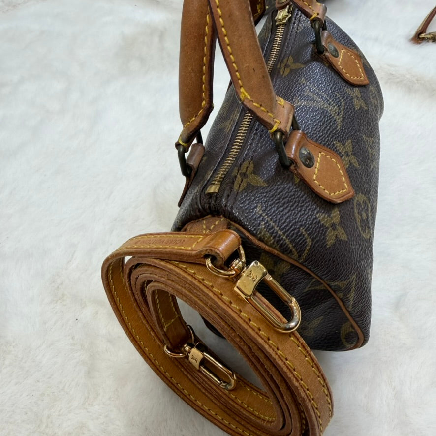 Louis Vuitton Brown Monogram Mini Speedy Crossbody Bag