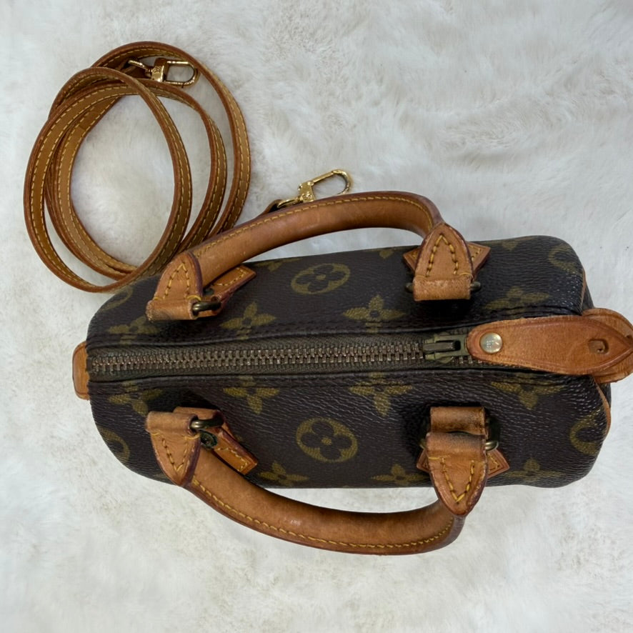 Louis Vuitton Brown Monogram Mini Speedy Crossbody Bag