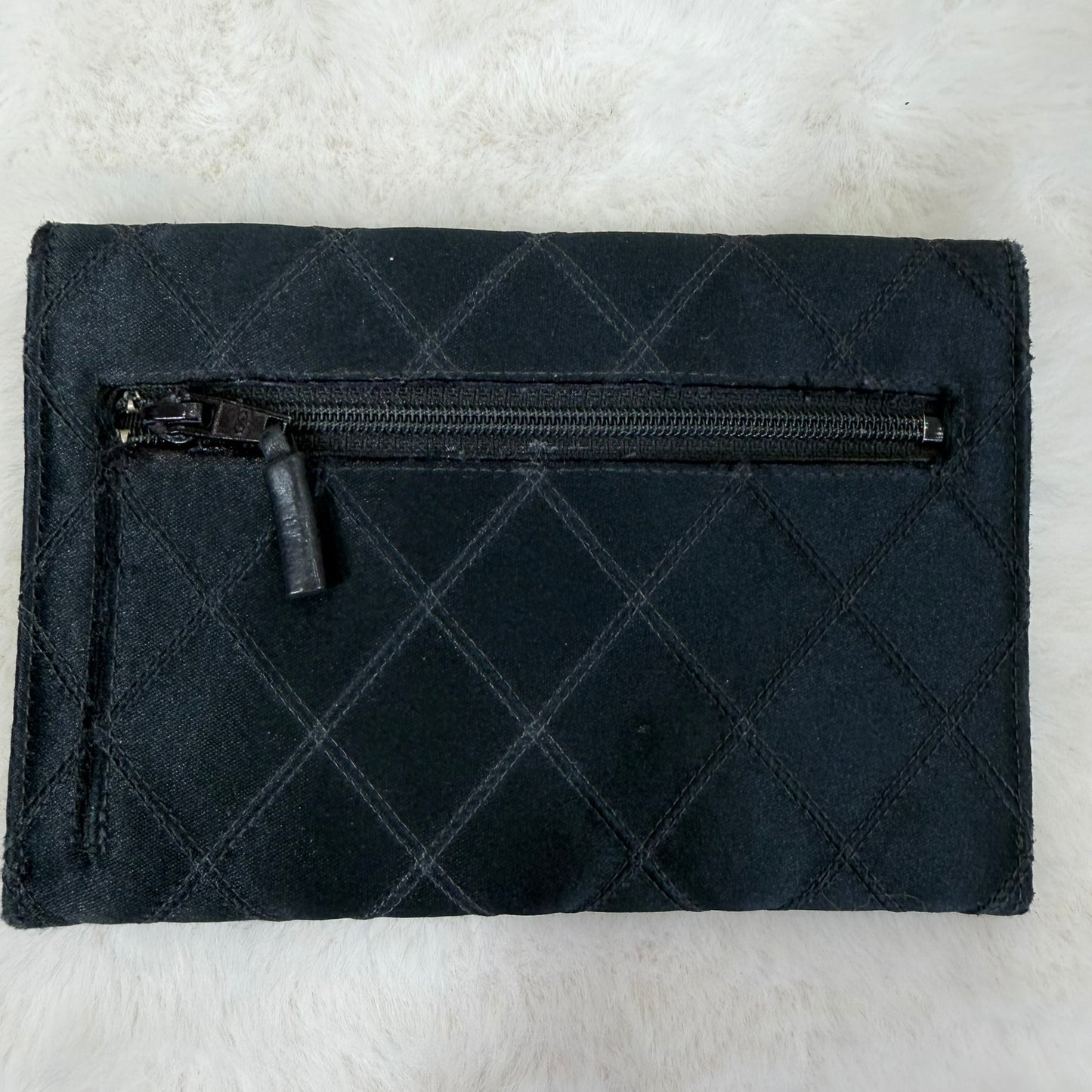 Chanel Black Fabric CoCo Mark Wallet