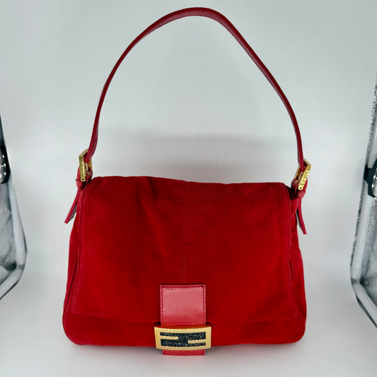 Fendi Red Mamma Baguette Shoulder bag