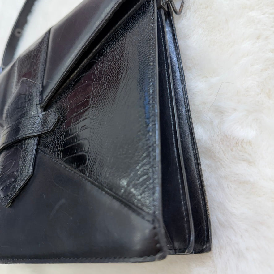 YSL Yves Saint Laurent Black Leather Shoulder Bag