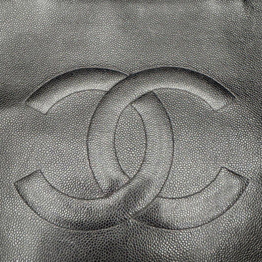 CHANEL Black Caviar Leather Shoulder/Tote Bag