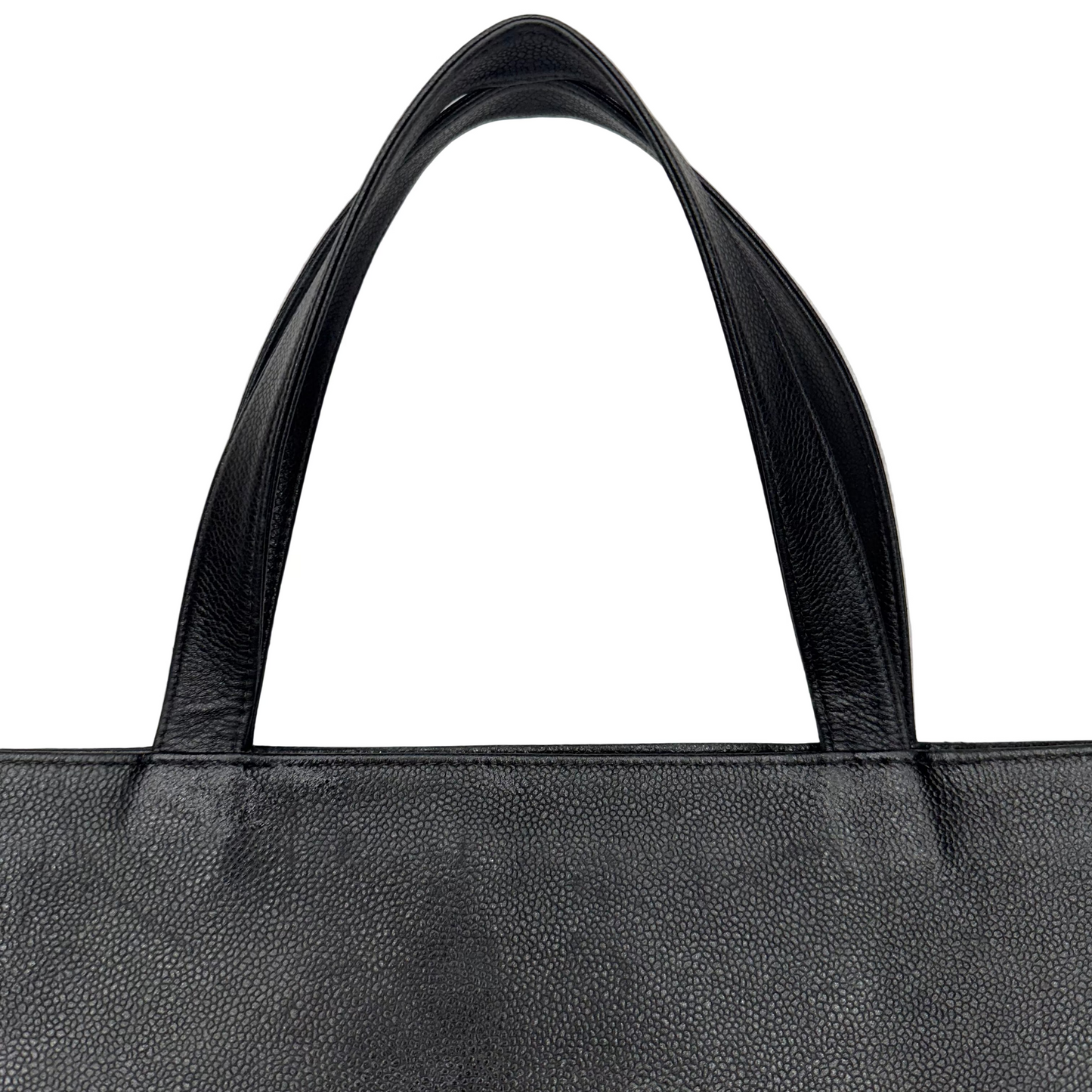 CHANEL Black Caviar Leather Shoulder/Tote Bag