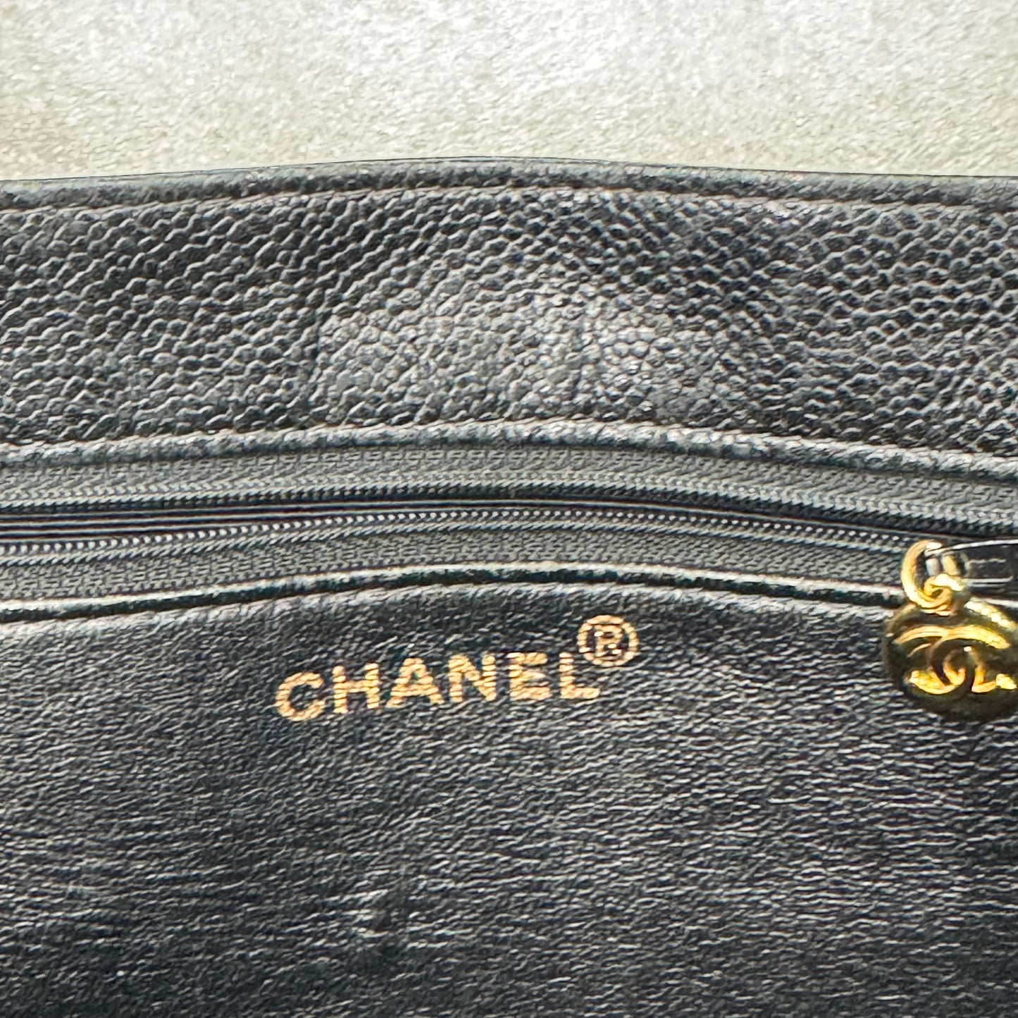 CHANEL Black Caviar Leather Shoulder/Tote Bag