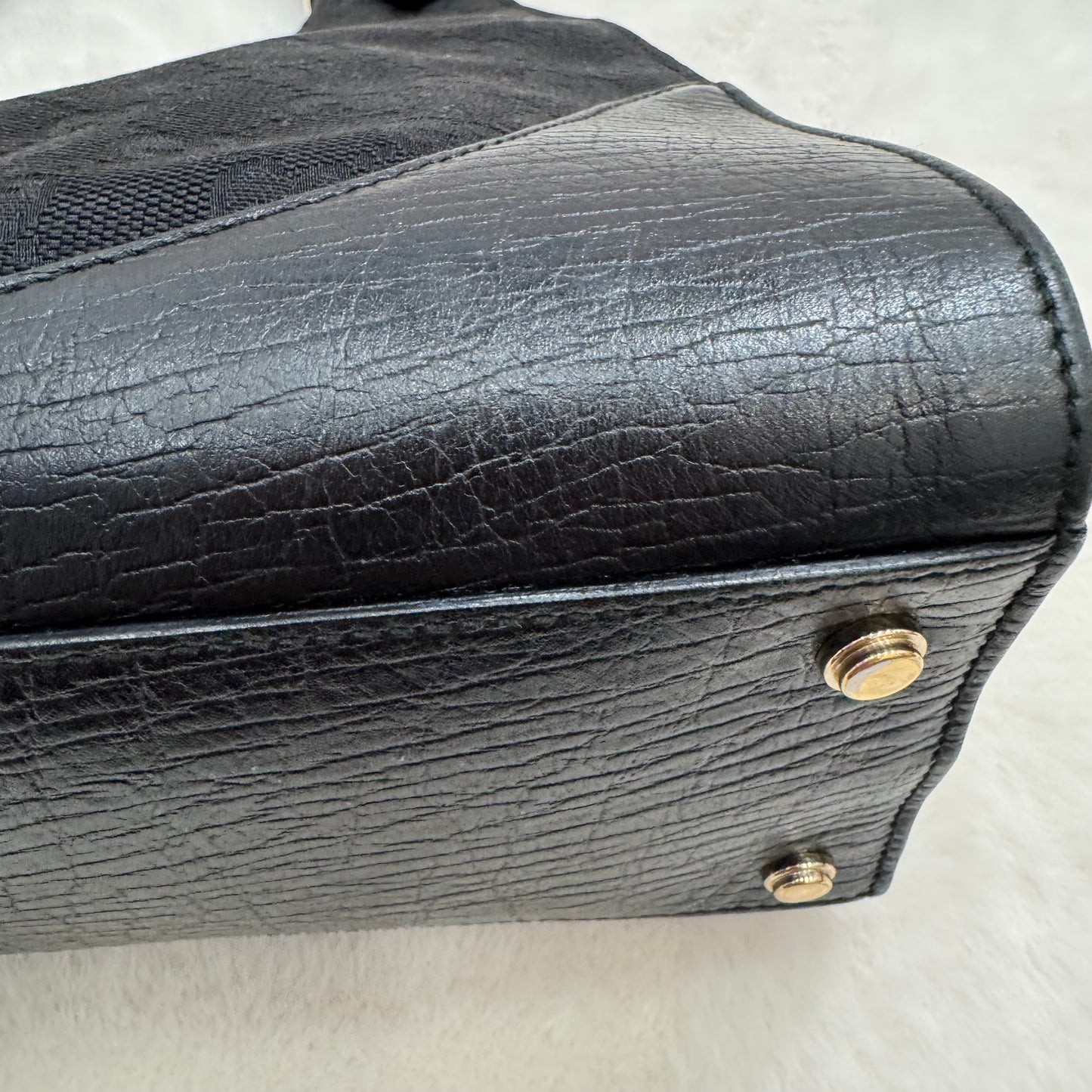Gucci Black Monogram Junco Shoulder Bag