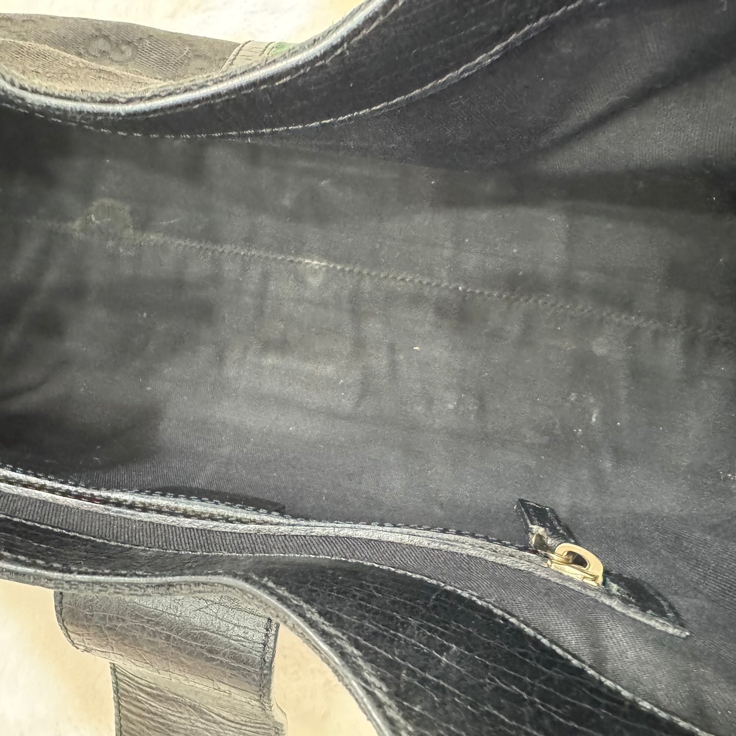 Gucci Black Monogram Junco Shoulder Bag