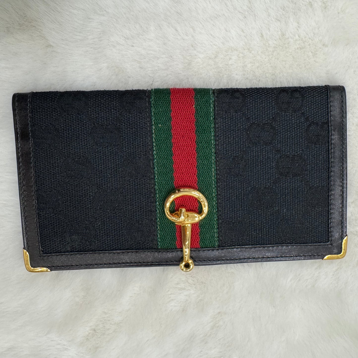 Gucci Black Monogram Junco Shoulder Bag