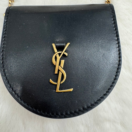 Yves Saint Laurent Black Calfskin Leather Coin Purse